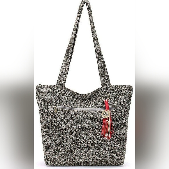 The Sak Bags The Sak Crocheted Purse Black Cream And Brown Poshmark